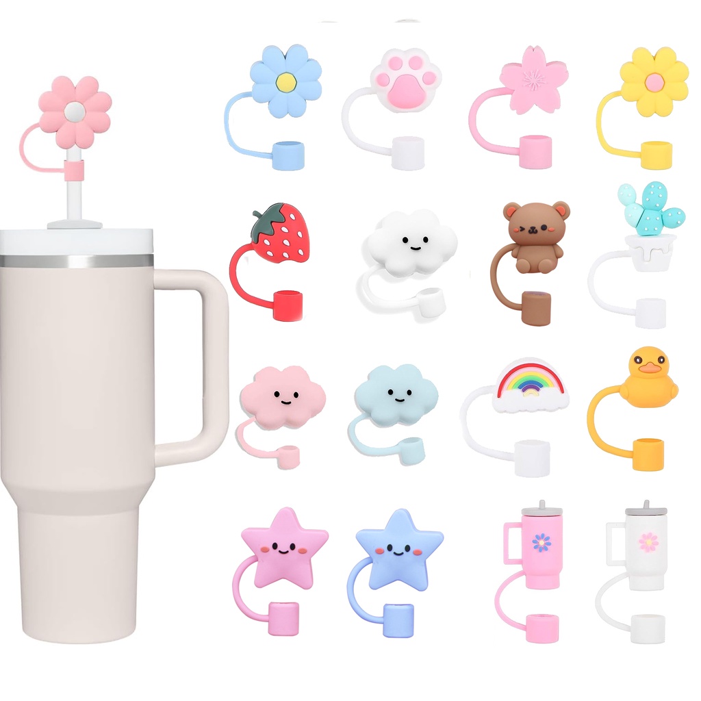 Suitable for 10mm Soft Silicone Straw Cover Wind Anti-dust